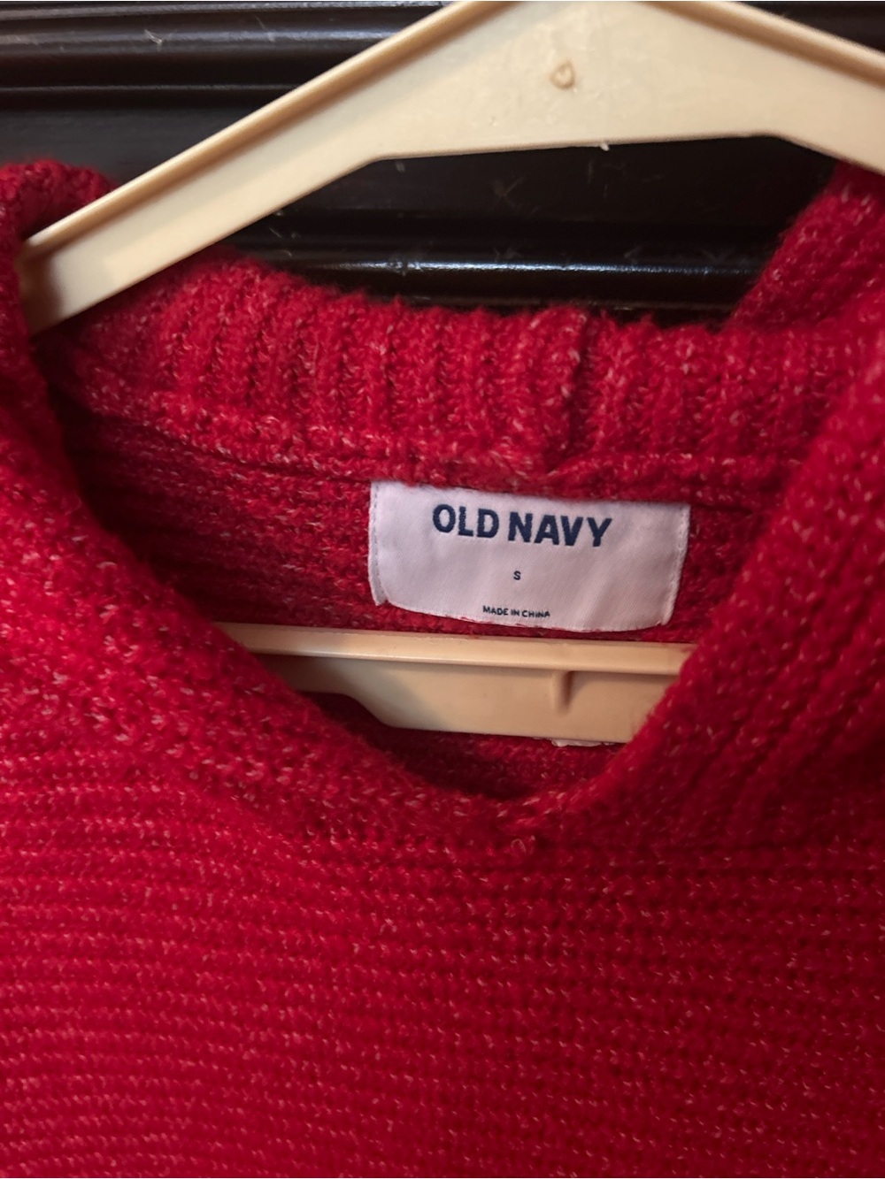 Old Navy Red Scoop-Neck Lightweight Knit Sweater